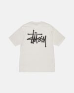 BASIC STÜSSY TEE PIGMENT DYED WHITE