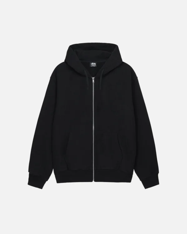 BUANA STOCK ZIP HOODIE BLACK