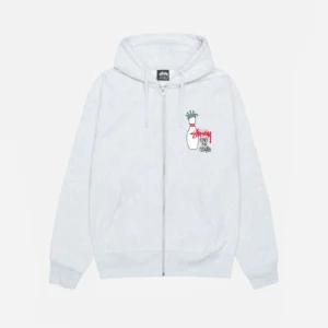 KINGPIN ZIP WHITE HOODIE