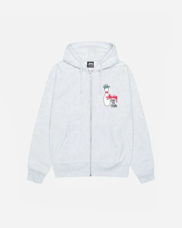 KINGPIN ZIP WHITE HOODIE