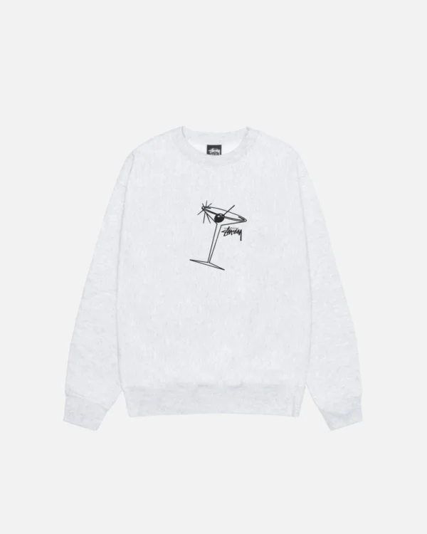 STUSSY MARTINI CREW WHITE