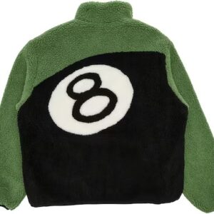 Stussy 8 Ball Sherpa Reversible Jacket – Green